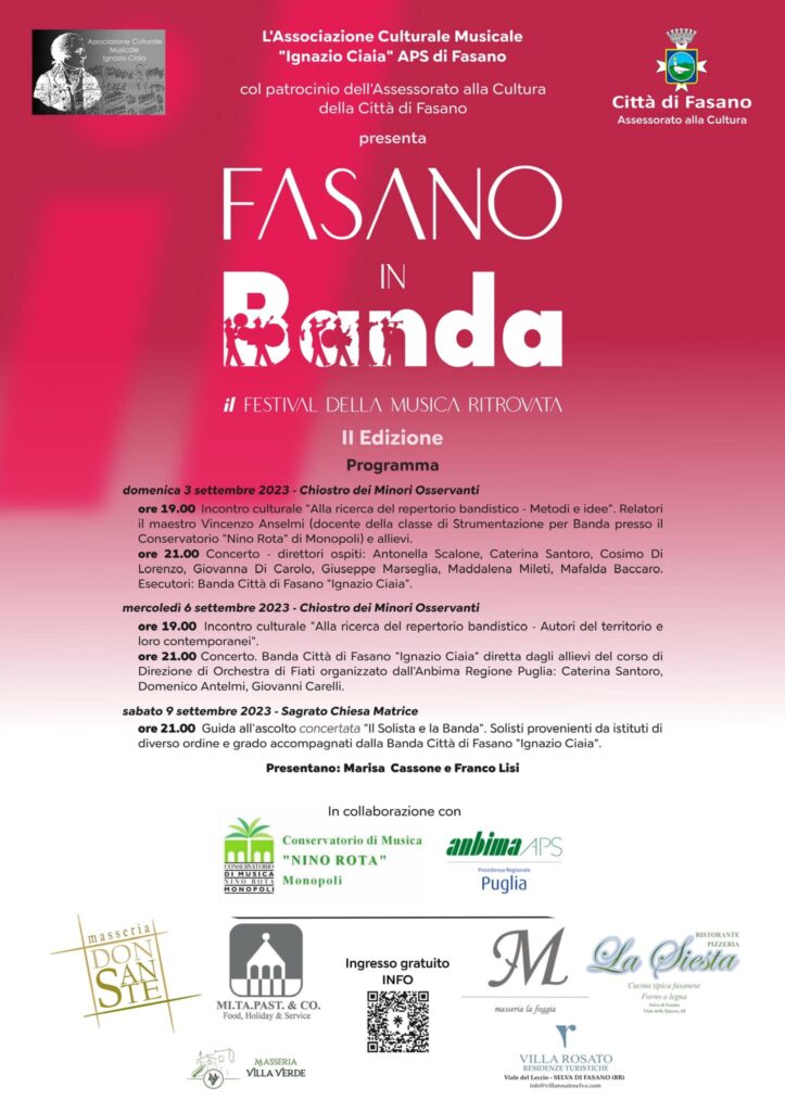 Fasano in Banda IL festival della musica ritrovata II Edizione