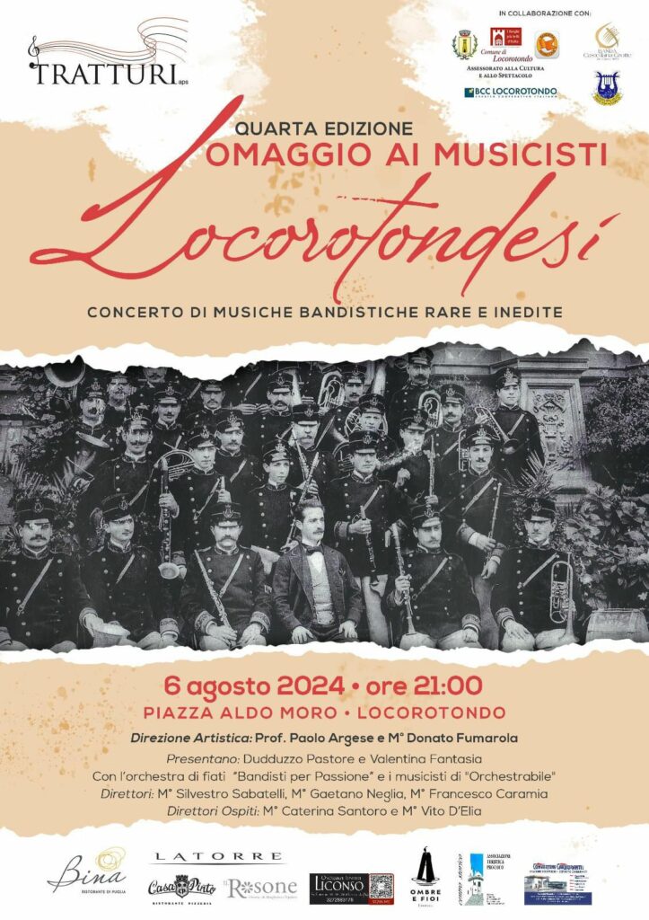 Omaggio ai musicisti locorotondesi 2024 - locandina